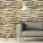 Ambiance - sticker - sticker effet papier peint - pierres du finist�re - 30x30cm