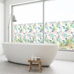 Ambiance - sticker - film fen�tre anti regard occultant - composition florale xl - stickers pour vitres ...