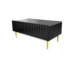 Bestmobilier - ambre - table basse - 120 cm - style contemporain - blanc / dor�