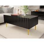 Bestmobilier - ambre - table basse - 120 cm - style contemporain - noir / doré Bestmobilier - ambre - table basse - 120 cm - style contemporain - noir / doré