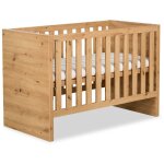 Monmobilierdesign - amelia lit bébé évolutif avec barrière de sécurité 120x60 chêne Monmobilierdesign - amelia lit bébé évolutif avec barrière de sécurité 120x60 chêne