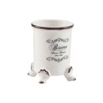 Amelie - verre pour brosses  dents et dentifrice,  poser, blanc am98 - sapho