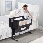 Skecten ? lit cododo 2 en 1 ? lit d'appoint et lit parapluie b�b� ? design noir �l�gant ? confort optimal ...