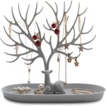 Yzmrbdqc - amokee prsentoir  bijoux en bois, arbre  bijoux dcoratif, rangement de colliers, support ...