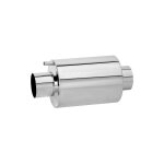 Banyo - amortisseur de bruit d'echappement inox, type ags 330 / 150, long. 550mm raccord 150 mm