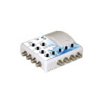 Elap - amplificateur distributeur d'intrieur 8 sorties tv tnt uhf 372018 - gain 19db, filtre 4g lte ...