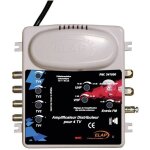 Amplificateur distributeur tv et fm - elap - 2 entr�es / 4 sorties - noir - professionnel