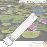 Le poisson qui jardine - ampoule strilisateur - clarificateur uv 55w, pour aquarium, bassin de jardin ...