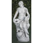 Anaparra - fontaine statue classique en pierre reconstitue ania 27x100cm.