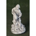 Anaparra - fontaine statue en pierre reconstitue classique pcheur 20x42cm.