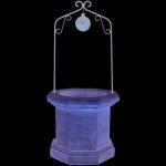 Anaparra - puit deau dcoratif pour le jardin en pierre reconstitue 90x90x202cm.