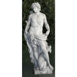 Anaparra - statue classique en pierre reconstitue apolo 37x30x140cm.