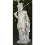Anaparra - statue classique en pierre reconstitue centurion 47x40x170cm.