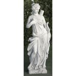 Anaparra - statue classique en pierre reconstitue diana 34x30x140cm.
