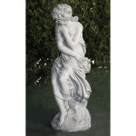 Anaparra - statue classique en pierre reconstitue femme assise 40x130cm.