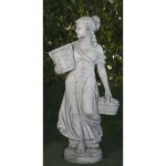 Statue classique en pierre reconstitue malaguea 29x26x110cm.