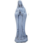 Statue classique en pierre reconstitue vierge de fatima 30x30x85cm.