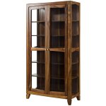 Ancona 116 vitrine en bois de sheesham - laqu� / brun 100x45x195