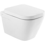 Anconetti - cuvette sans bride wc suspendu new anco avec abattant 50. 4x34. 7cm - blanc