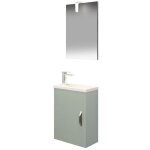 Anconetti - ensemble meuble lave - mains ancoflash vert mat - 40cm