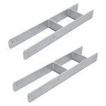 Ancrage de poteau support de poteau ancrage h argent carport 600mm pied de poteau support 121mm 2 pices ...