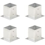 Ancres de poteau 4 pcs métal galvanisé 121 mm vidaxl Ancres de poteau 4 pcs métal galvanisé 121 mm vidaxl