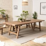 Sandy - table � manger rectangulaire 270x100cm bois pin recycl�