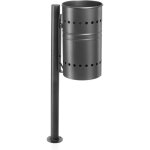 Andrys srl - andrys - corbeille  dchets d'extrieur avec support, poteau et corbeille, en acier peint, ...