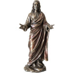Phoenix import - statuette christ misricordieux de couleur bronze