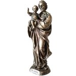 Phoenix import - statuette saint joseph de couleur bronze
