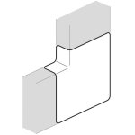 Angle plat pour goulotte d'installation gbd et gba 50x85mm blanc hager gbd5008559016