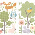 Thedecofactory - animaux de la for�t - stickers repositionnables sur le th�me des animaux de la for�t ...