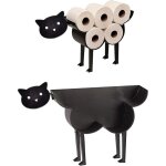 Animal porte papier toilette en m�tal noir sur pieds, porte - rouleau de papier toilette, d�coratif innovants ...