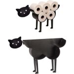 Animal porte papier toilette en mtal noir sur pieds, porte - rouleau de papier toilette, dcoratif innovants ...