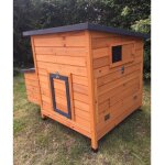 Animal valley - poulailler sussex l 4  6 poules bois fsc toit shingle ouvrant