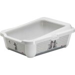 Animallparadise - bac a litire hercules blanc 51 x 39 x h 19 cm pour chat