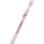 Animallparadise - collier 30 cm x 11 mm, rose clair avec strass et clochette pour chat