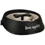 Animallparadise - gamelle anti - glouton  12. 5 cm, 400 ml, noir, pour chien.