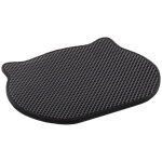 Animallparadise - tapis de bac � liti�re t�te de chat noir 50 x 40 cm pour chat