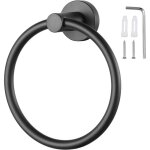 Anneau porte serviette acier inoxydable, anneau porte serviette fixation murale rond pour salle de bains, ...