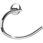 Wenko - porte serviette salle de bain mural, anneau porte serviette mural, cuba, zinc, 21, 5x15x4 cm, ...