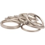 Anneaux rideaux mtal argent homemaison 10pcs