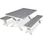 Annecy - table de jardin en aluminium et plateau hpl - paris garden