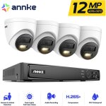 Annke 12mp kit de vid�osurveillance cam�ra s�curit� intelligent double lumi�re 8ch nvr vision nocturne ...