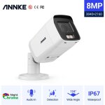 Annke 4k cam�ra de surveillance ext�rieur vision nocturne couleur d�tection de mouvement ip poe cam�ra ...