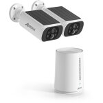 Anran - kit cam�ra de surveillance sans fil , vid�osurveillance, 2 cam�ras batteries solaires 4mp, 1 ...