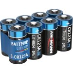 Cr123a pile au lithium 3v, 8 pices - ansmann