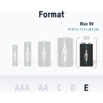 Piles 6f22 9v 280 mah nimh rechargeables (lot de 2) - ansmann Piles 6f22 9v 280 mah nimh rechargeables (lot de 2) - ansmann