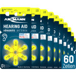 Ansmann piles pour appareils auditifs 10 1, 4 v (60 pi�ces)
