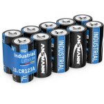 Ansmann ? piles cr123a 3v lithium ? longue dur�e de vie 10 ans ? plage de temp�rature - 20�c � + 60�c ...